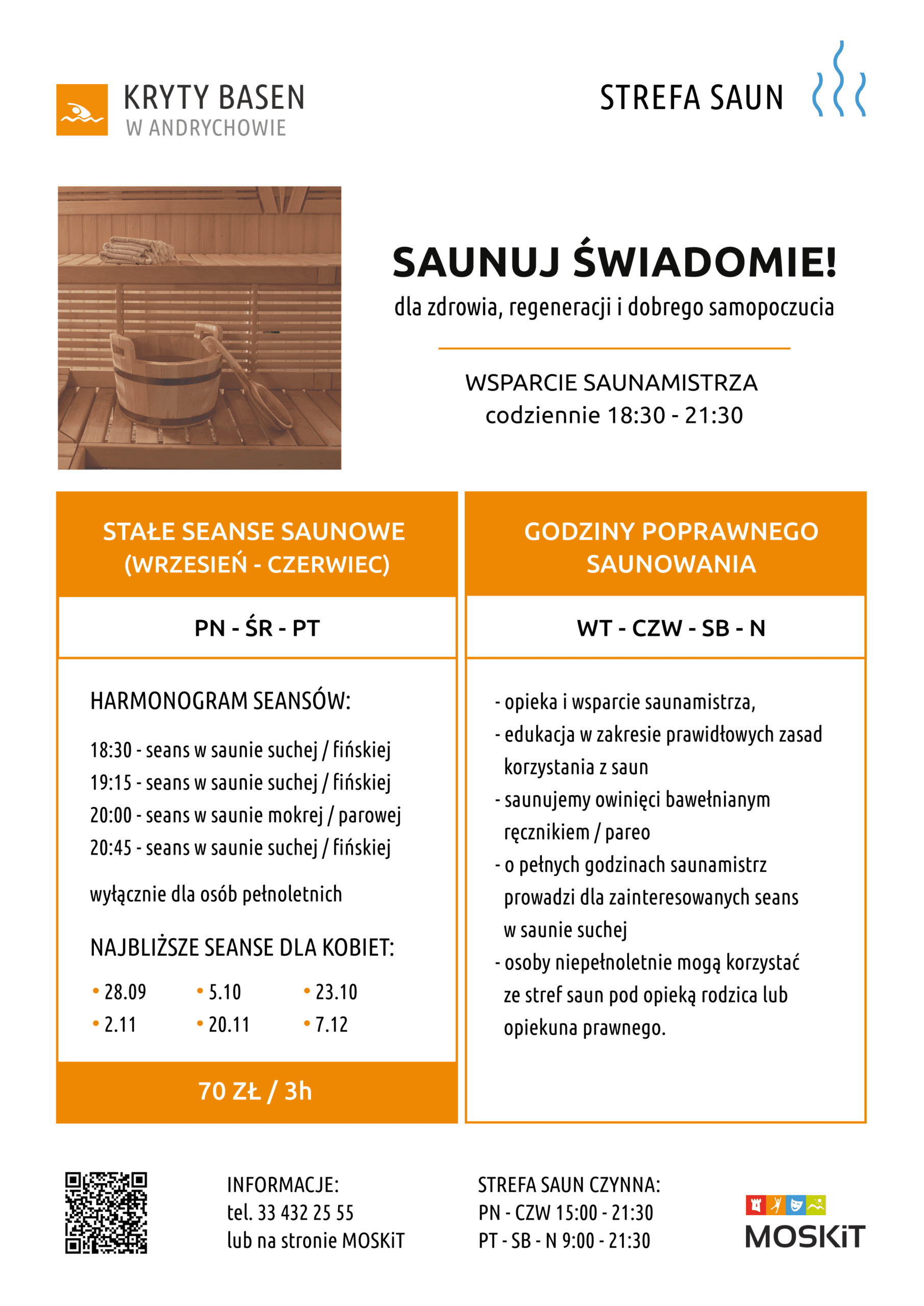 Nowy sezon seansów saunowych na Krytym Basenie w Andrychowie.