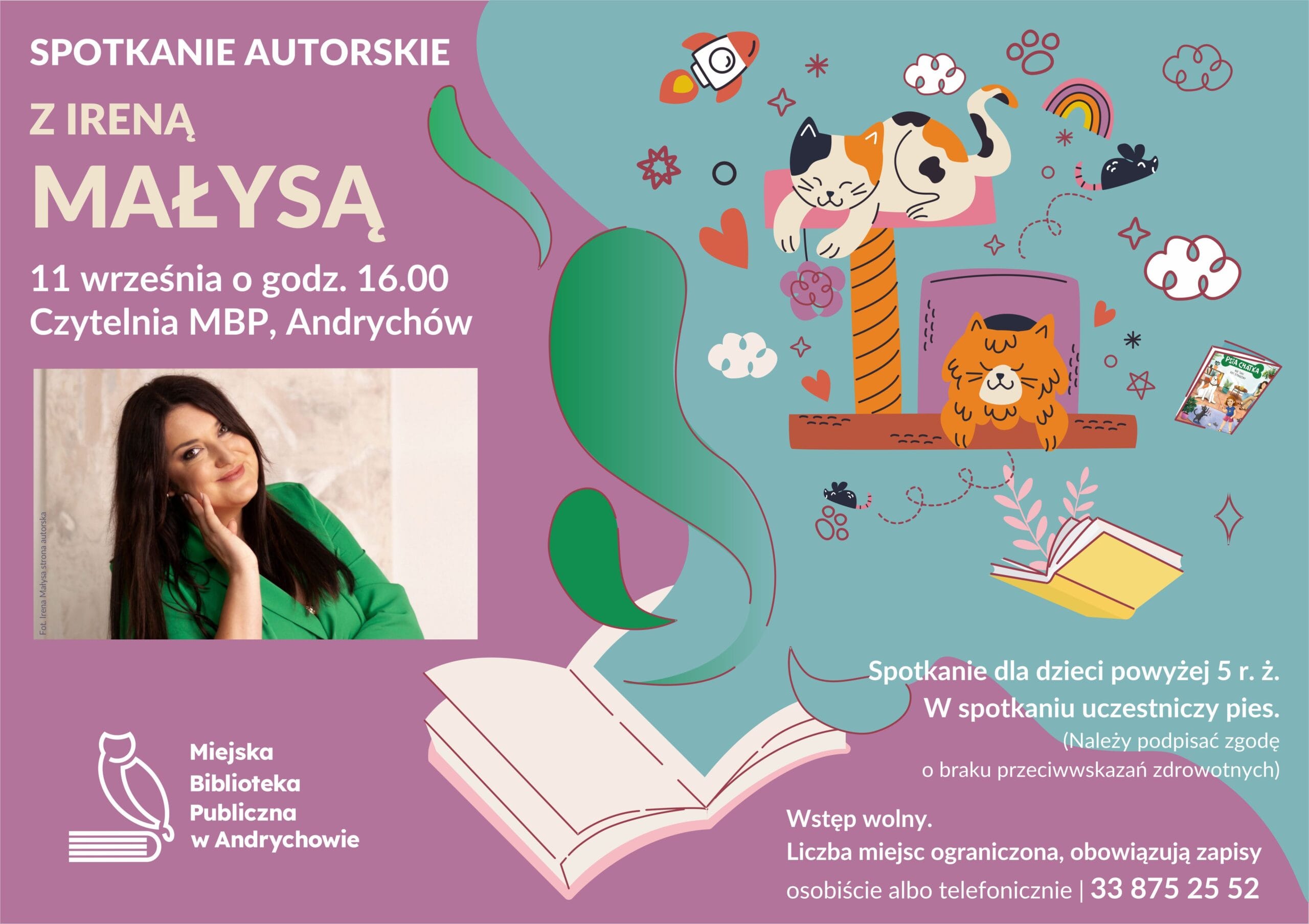 Spotkanie autorskie dla dzieci z Ireną Małysą